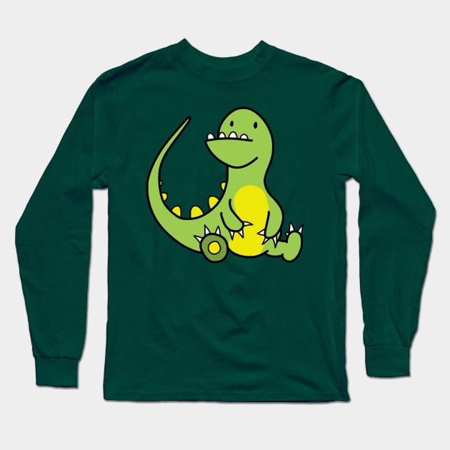 The Little Fat Dino Long Sleeve T-Shirt by GusDynamite